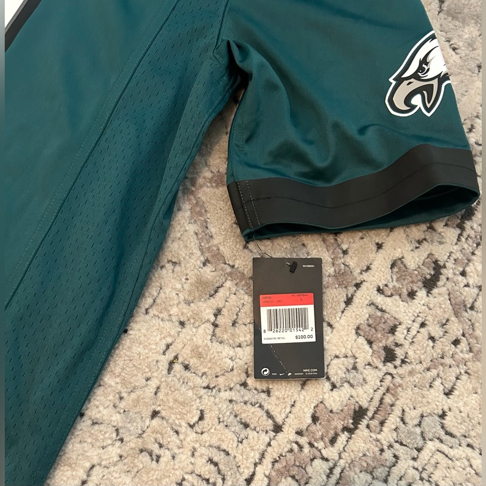 Nike Authentic On Field Philadelphia Eagles Carson Wentz Green Jersey Men’s Sz L - Picture 6 of 8